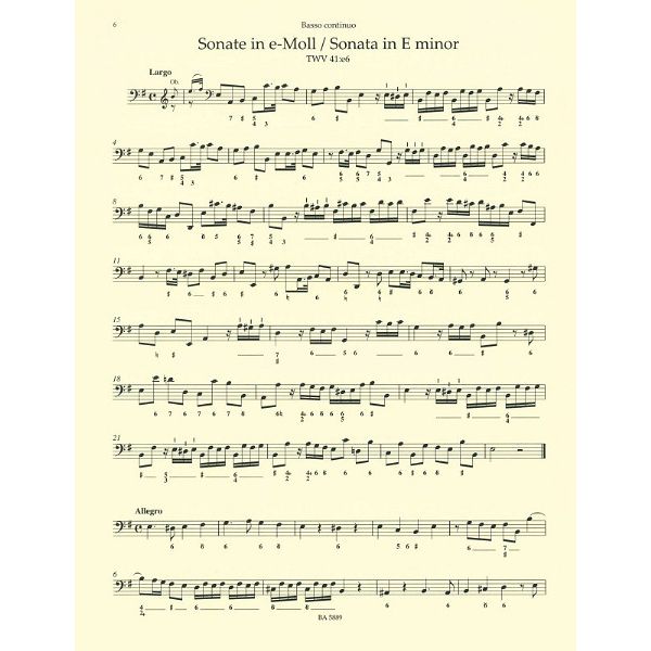 Bärenreiter Telemann Zwei Sonaten Oboe