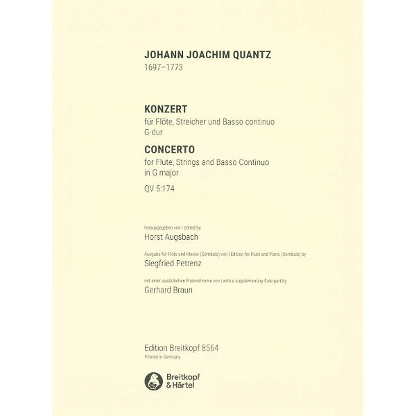 Breitkopf & Härtel Quantz Flötenkonzert