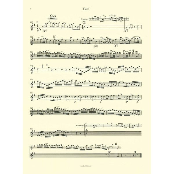 Breitkopf & Härtel Quantz Flötenkonzert