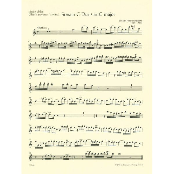 Bärenreiter Quantz Triosonate
