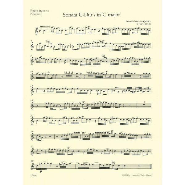 Bärenreiter Quantz Triosonate