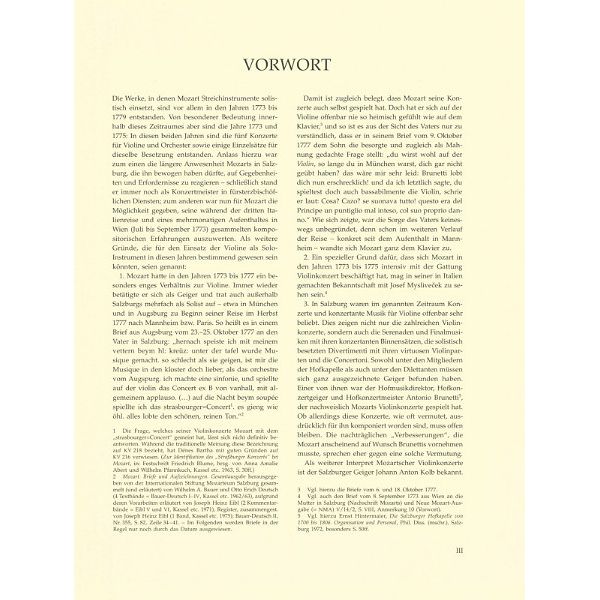 Bärenreiter Mozart Violinkonzert Nr. 1