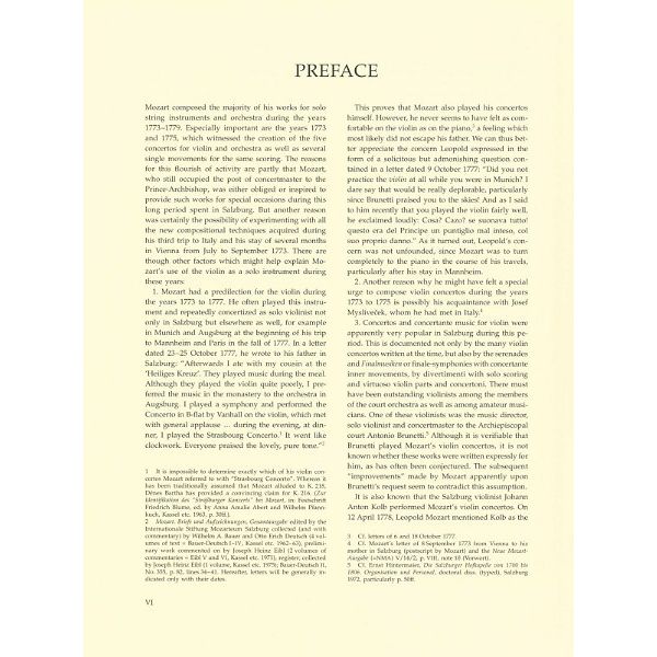 Bärenreiter Mozart Violinkonzert Nr. 1