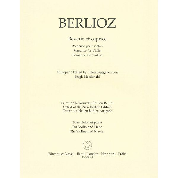 Bärenreiter Berlioz Rêverie et caprice