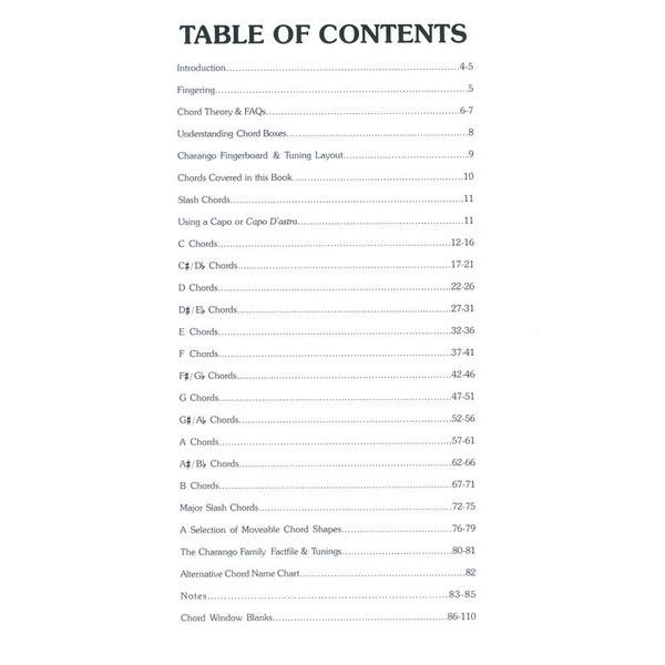 Cabot Books Publishing Charango Chord Bible