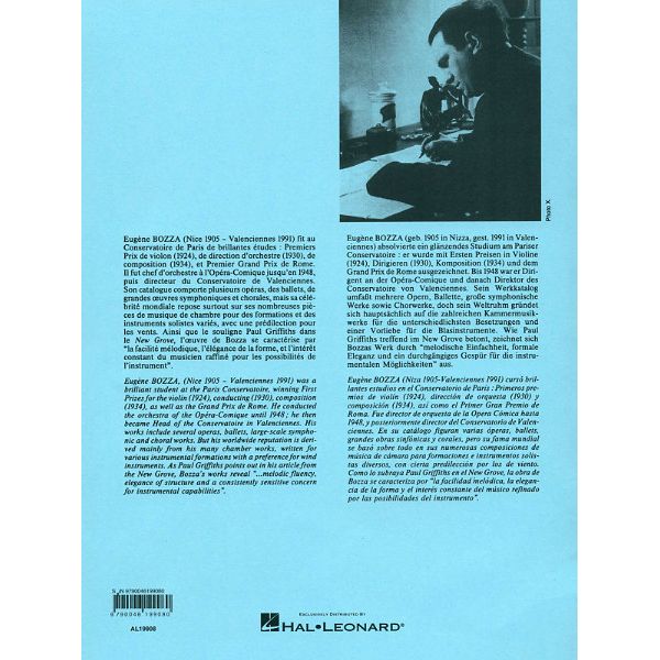 Alphonse Leduc Bozza Image pour flûte op.38