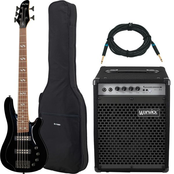 Harley Benton B-550 Black Prog w/Warwick
