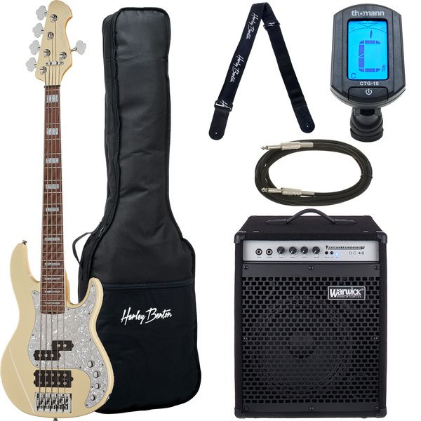 Harley Benton Enhanced MP-5EB Creme/Warwick