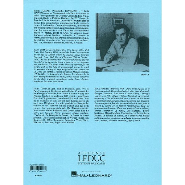 Alphonse Leduc Tomasi Évocations