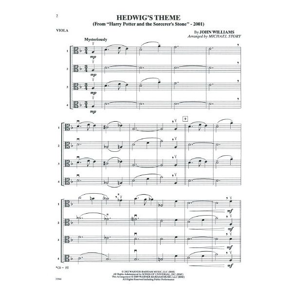 Alfred Music Publishing Movie Quartets for All Viola