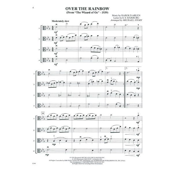 Alfred Music Publishing Movie Quartets for All Viola