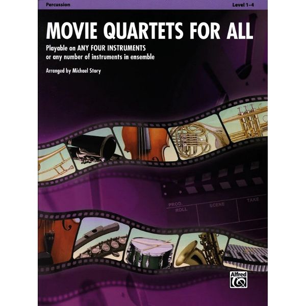 Alfred Music Publishing Movie Quartets for All Percuss