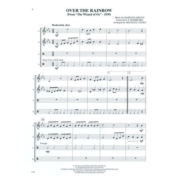 Alfred Music Publishing Movie Quartets for All Percuss