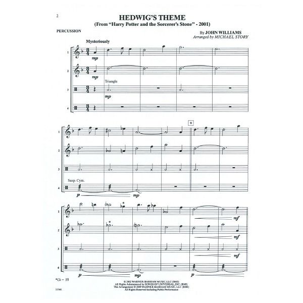 Alfred Music Publishing Movie Quartets for All Percuss