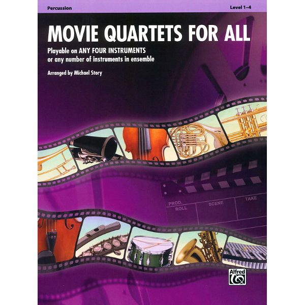 Alfred Music Publishing Movie Quartets for All Percuss