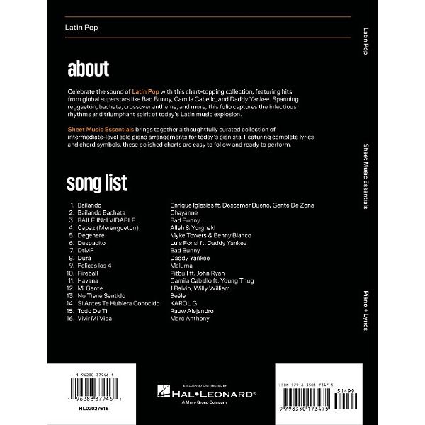 Hal Leonard Latin Pop