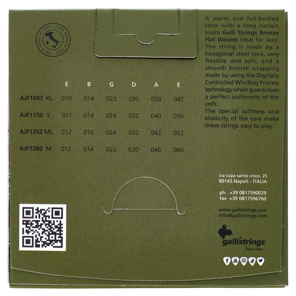 Galli Strings AJF1260 Acoustic Guitar Str.