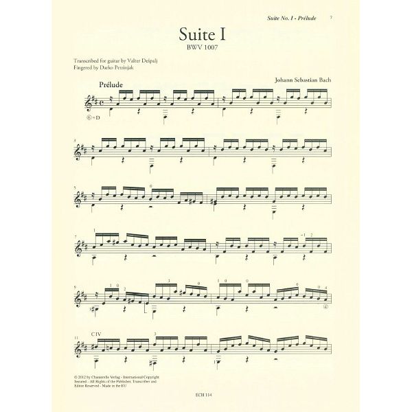 Edition Chanterelle Bach Six Cello Suites