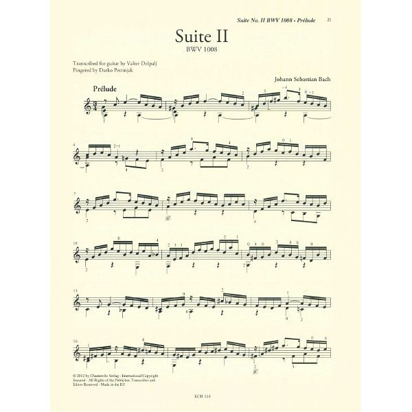 Edition Chanterelle Bach Six Cello Suites