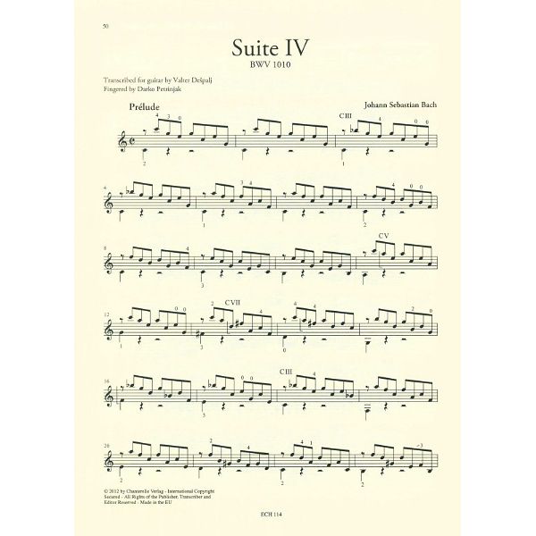 Edition Chanterelle Bach Six Cello Suites