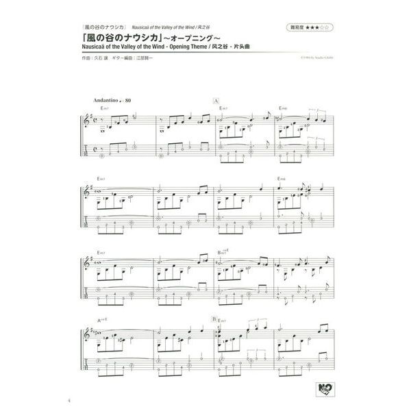 Yamaha Music Entertainment Best Of Studio Ghibli Guitar