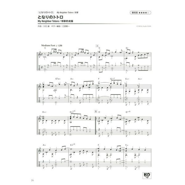 Yamaha Music Entertainment Best Of Studio Ghibli Guitar