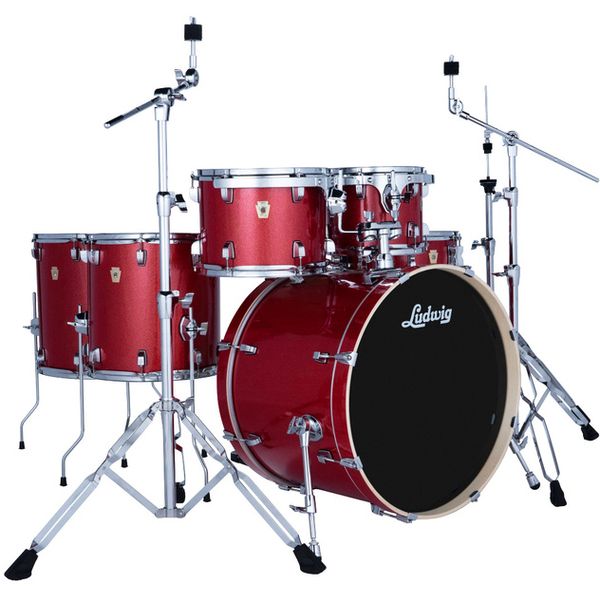 Ludwig Evolution 22" 6pc Crimson Spkl