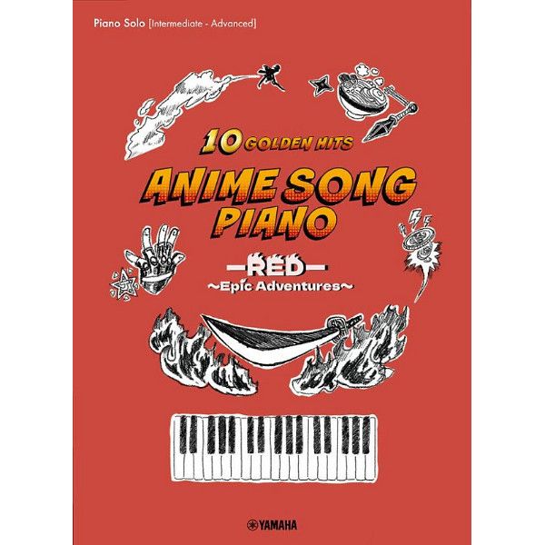 Yamaha Music Entertainment Anime Golden Hits Piano Red