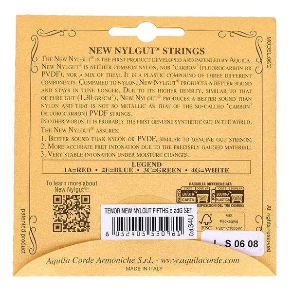 Aquila 34U Ukulele String Set Tenor