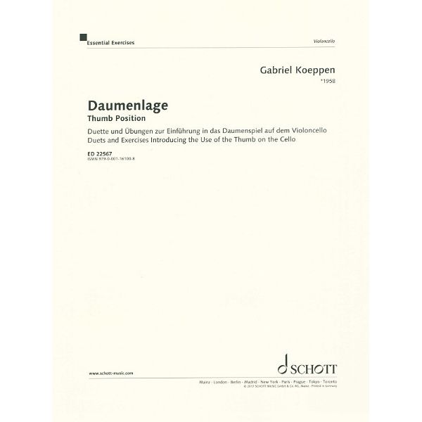 Schott Daumenlage Violoncello