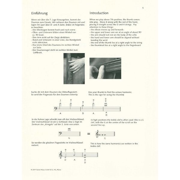 Schott Daumenlage Violoncello