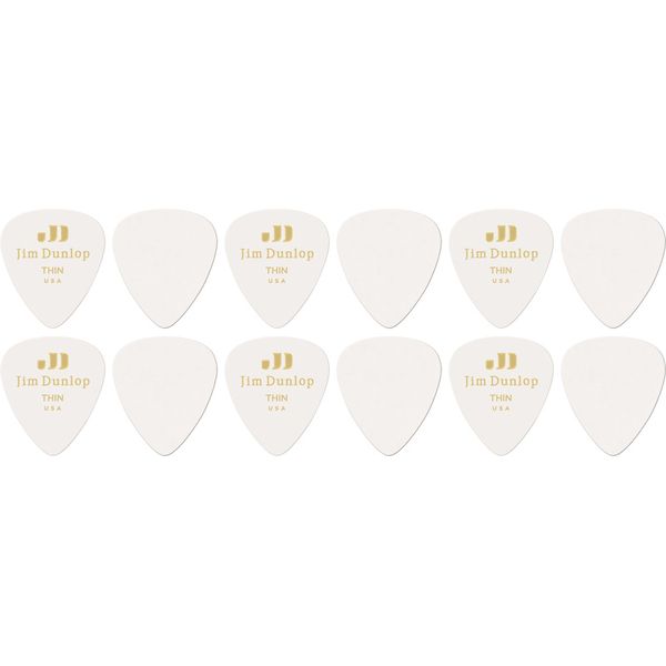 Dunlop Celluloid White Pick Thin
