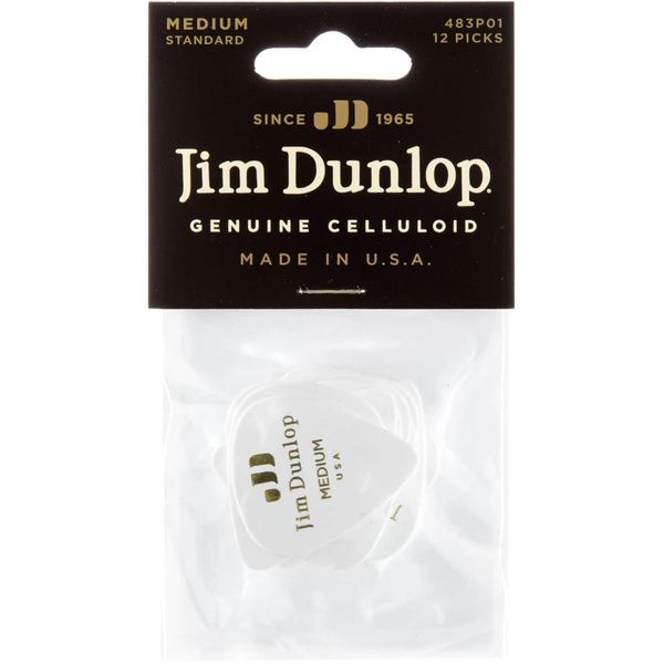 Dunlop Celluloid White Pick Medium