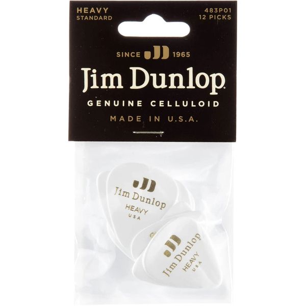 Dunlop Celluloid White Pick Heavy