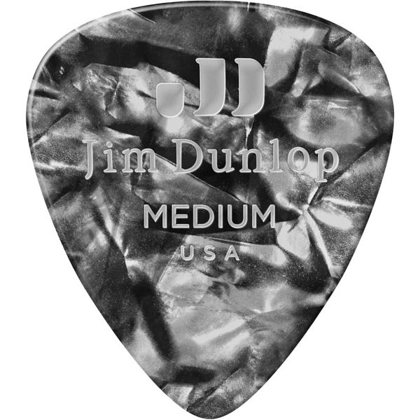 Dunlop Celluloid Black Pearloid Thin