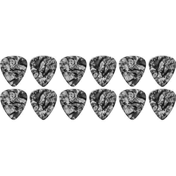 Dunlop Celluloid Black Pearloid Thin