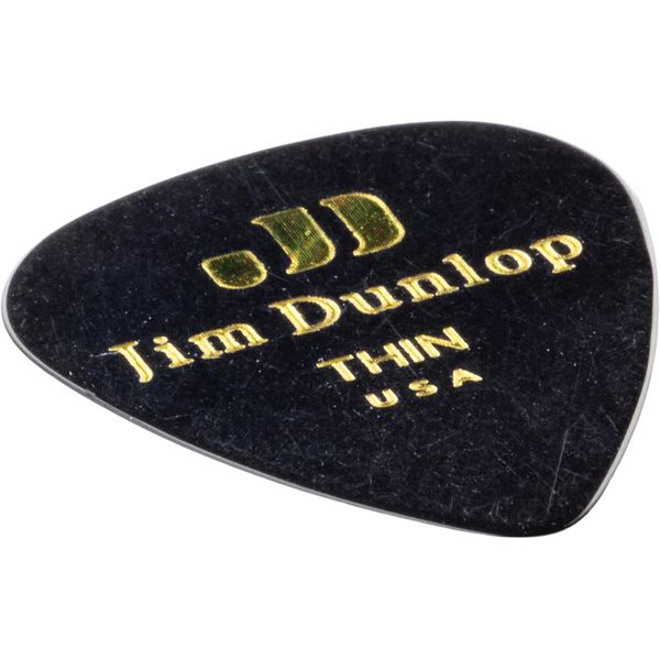Dunlop Celluloid Black Pick Thin