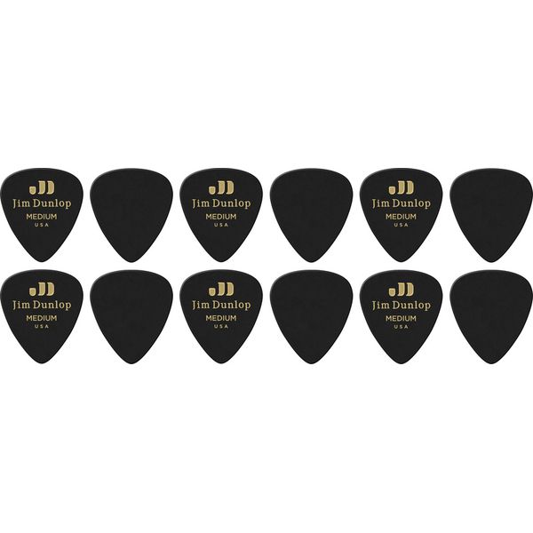 Dunlop Celluloid Black Pick Medium