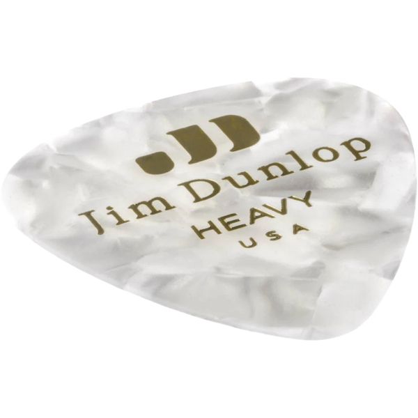 Dunlop Celluloid White Pearloid Heavy