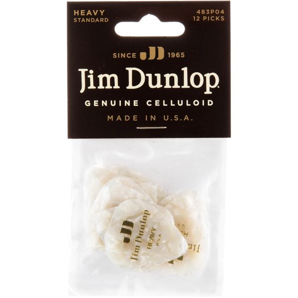 Dunlop Celluloid White Pearloid Heavy