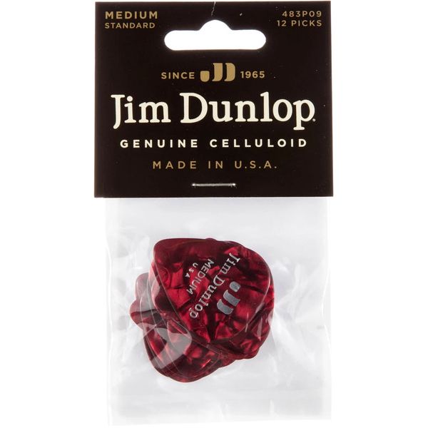 Dunlop Celluloid Red Pearloid Medium