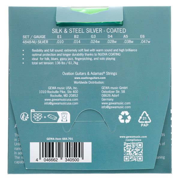 Adamas Silk & Steel Cust Light 10-47