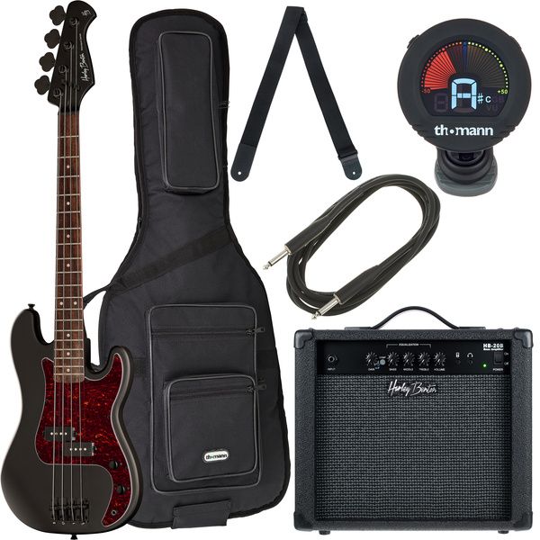 Harley Benton PB-Shorty SBK Standard  Bundle