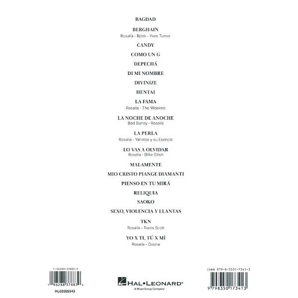 Hal Leonard Rosalía Collection