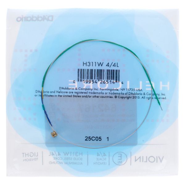Daddario Helicore VN E 4/4 LGT BE W