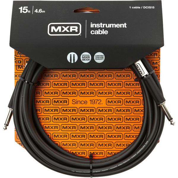 MXR 15 FT Standard Cable Black S S