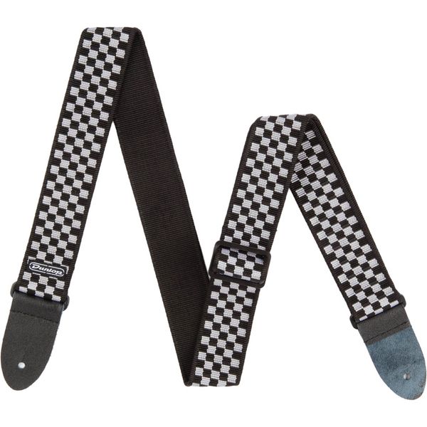 Dunlop Classic Black WH Check Strap