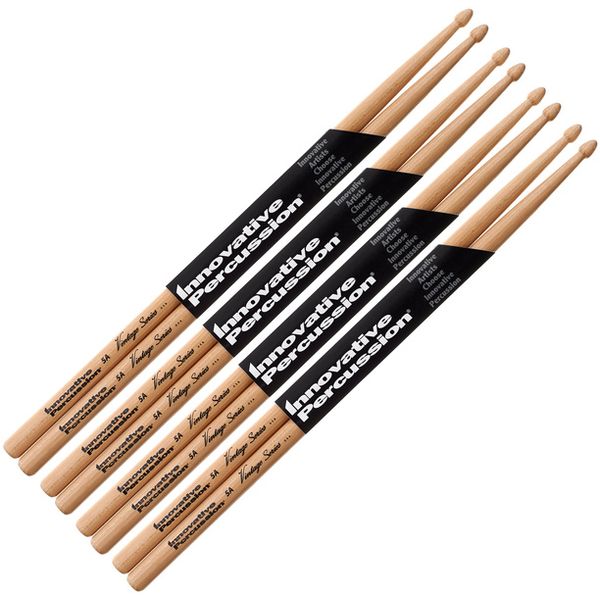 Innovative Percussion 5A 4Pack Vintage Drum Sticks