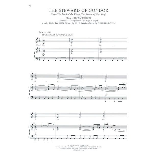 Faber Music Lord of the Rings & Hobbit