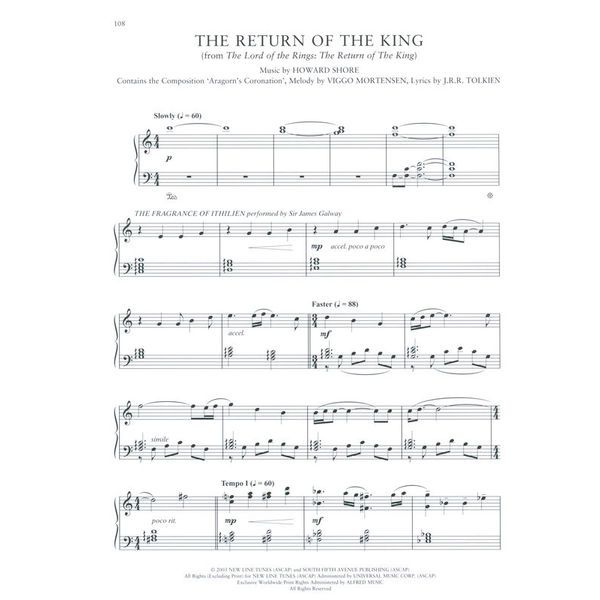 Faber Music Lord of the Rings & Hobbit